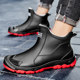短筒男款 加绒胶鞋 防滑外卖专用钓鱼水鞋 男士 防水雨靴 2026新款 雨鞋