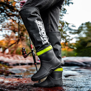 长筒雨靴男外卖骑手专用雨鞋过膝防水工作鞋超高筒防暴雨防滑水鞋