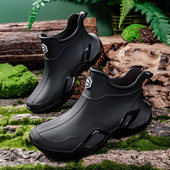 时尚 厚底水鞋 防水防滑耐磨雨靴四季 短筒户外钓鱼男士 工作胶鞋 雨鞋