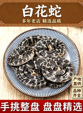 正宗白花蛇金钱白花蛇中药材小百花蛇白花蛇干泡酒料1.2克一条
