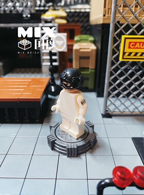 MIX国度第三方新款陆战护目版头盔益智拼装乐得高式s积木人仔配件