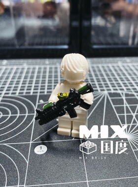MIX工业第1期个性moc益智dsy积木独家军事森林绿色迷彩装限定配件