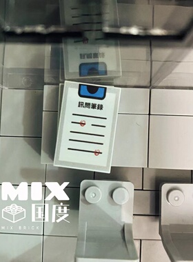 MIX国度乐得高式MOC益智拼装第三方sy积木人仔警笔记录入配件玩具