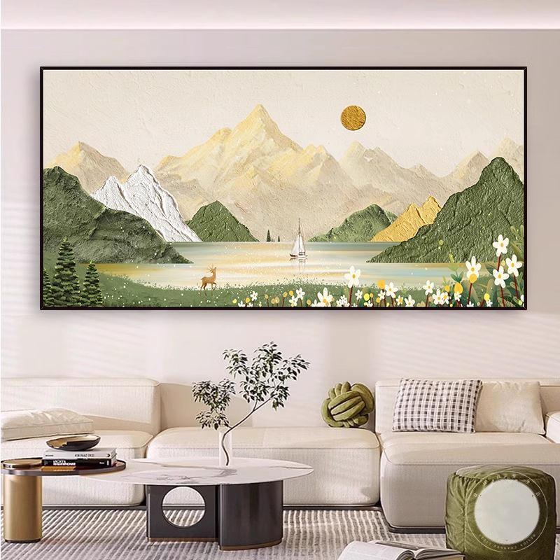背景墙防水金山墙壁画墙