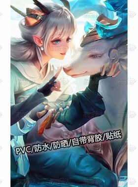 瑶海报王者荣耀英雄自粘