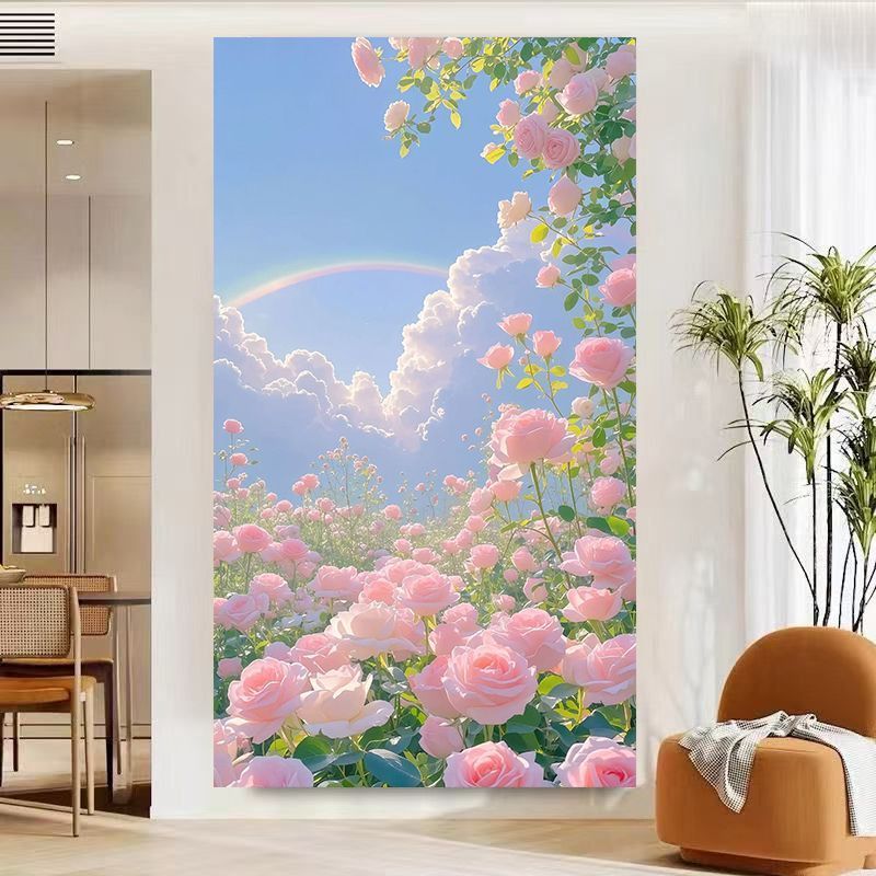 玫瑰花风景卧室宿舍贴纸