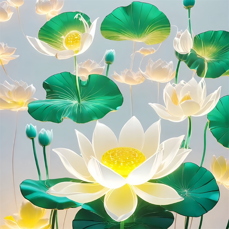 高清特色水晶莲花海报浴