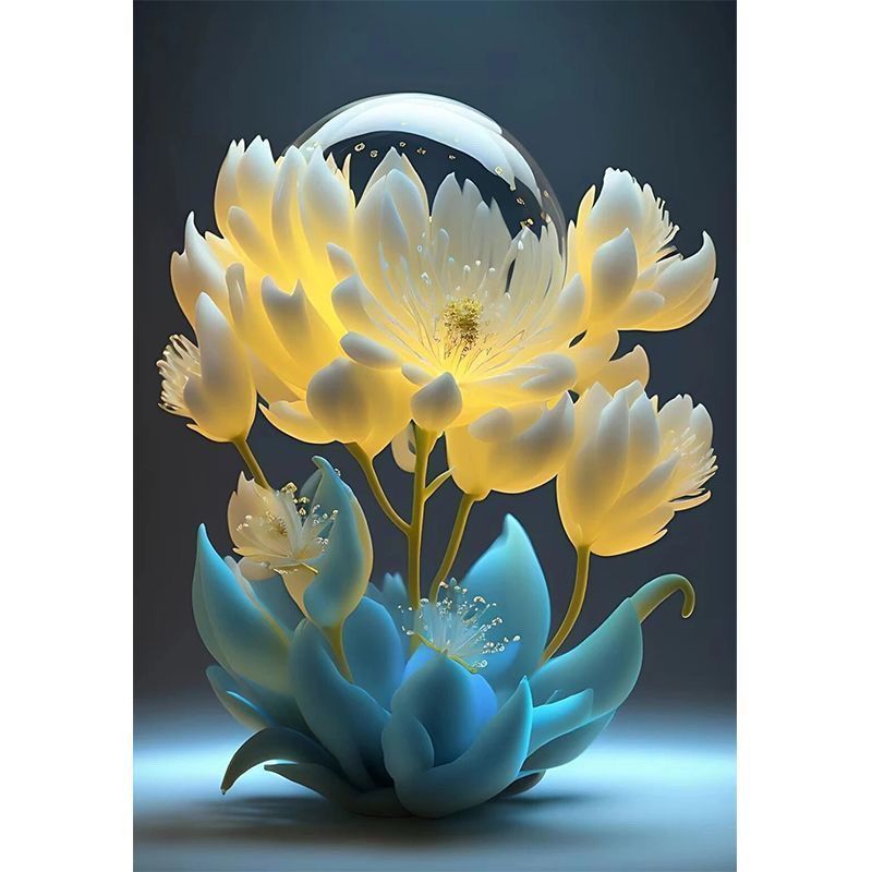 ins风蓝色花朵贴纸厨房客