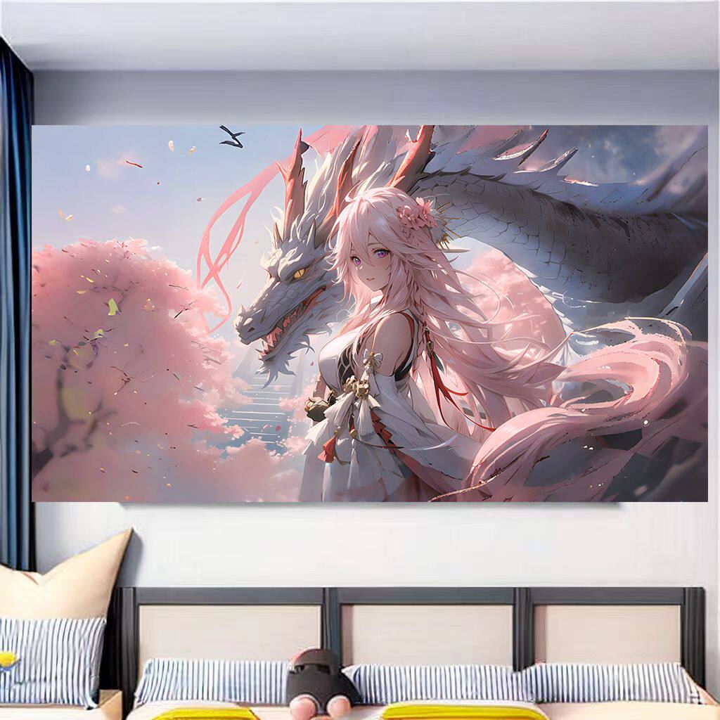 浅色壁画超好看特大二次