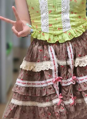 复古中古Lolita洛丽塔蛋糕裙