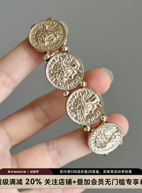 B.treasure复古古币金属手镯