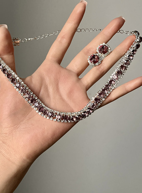 B.treasure 绿色项链小众饰品中古饰品Vintage复古项链老钱风项链