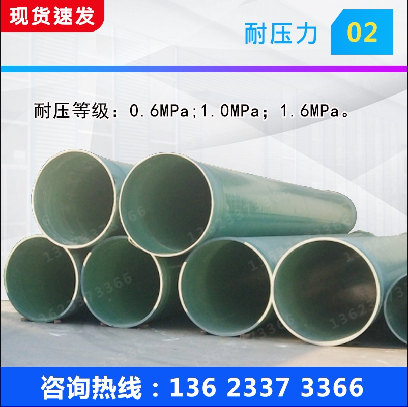 玻璃钢管排烟道通风管道frp夹砂管排污水管脱硫喷淋管道玻璃钢烟