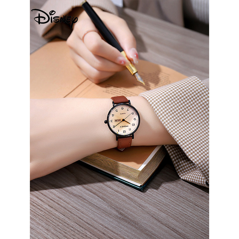 迪士尼正品手表女款学生初高中生考试专用2025新款防水女士石英表