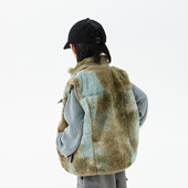 年终清仓 宝宝秋冬加厚夹棉外套 米修叻男童扎染羊羔毛马甲童装