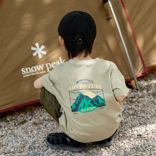 薄款 儿童夏季 T恤冰感理想棉凉感透气 男童户外速干短袖 米修叻童装