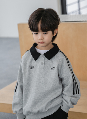 米修叻男童春款plol衫儿童春季新品学院风男孩春装潮