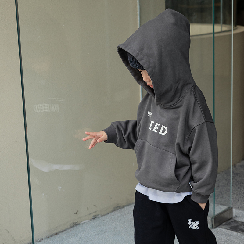 米修叻春秋男童棉休闲简约卫衣