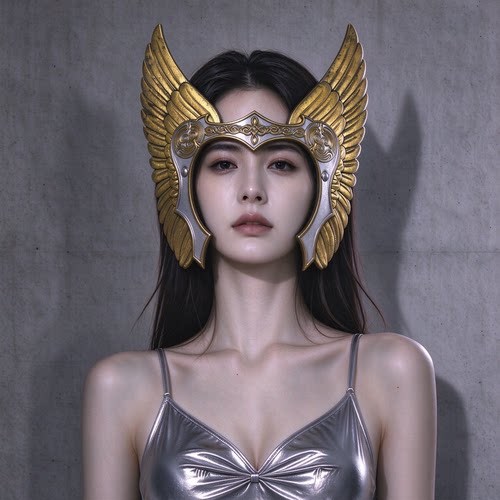 金色女武神羽翼头盔北欧神话头饰万圣节cos舞台瓦尔基里装扮头箍