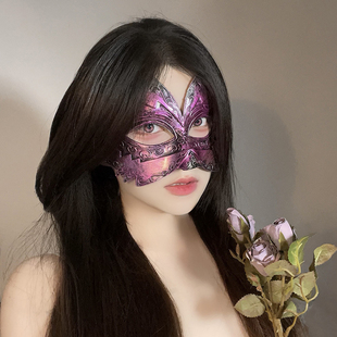 化妆舞会派对演出半脸面具走秀个性古风面罩男女成人万圣节日道具
