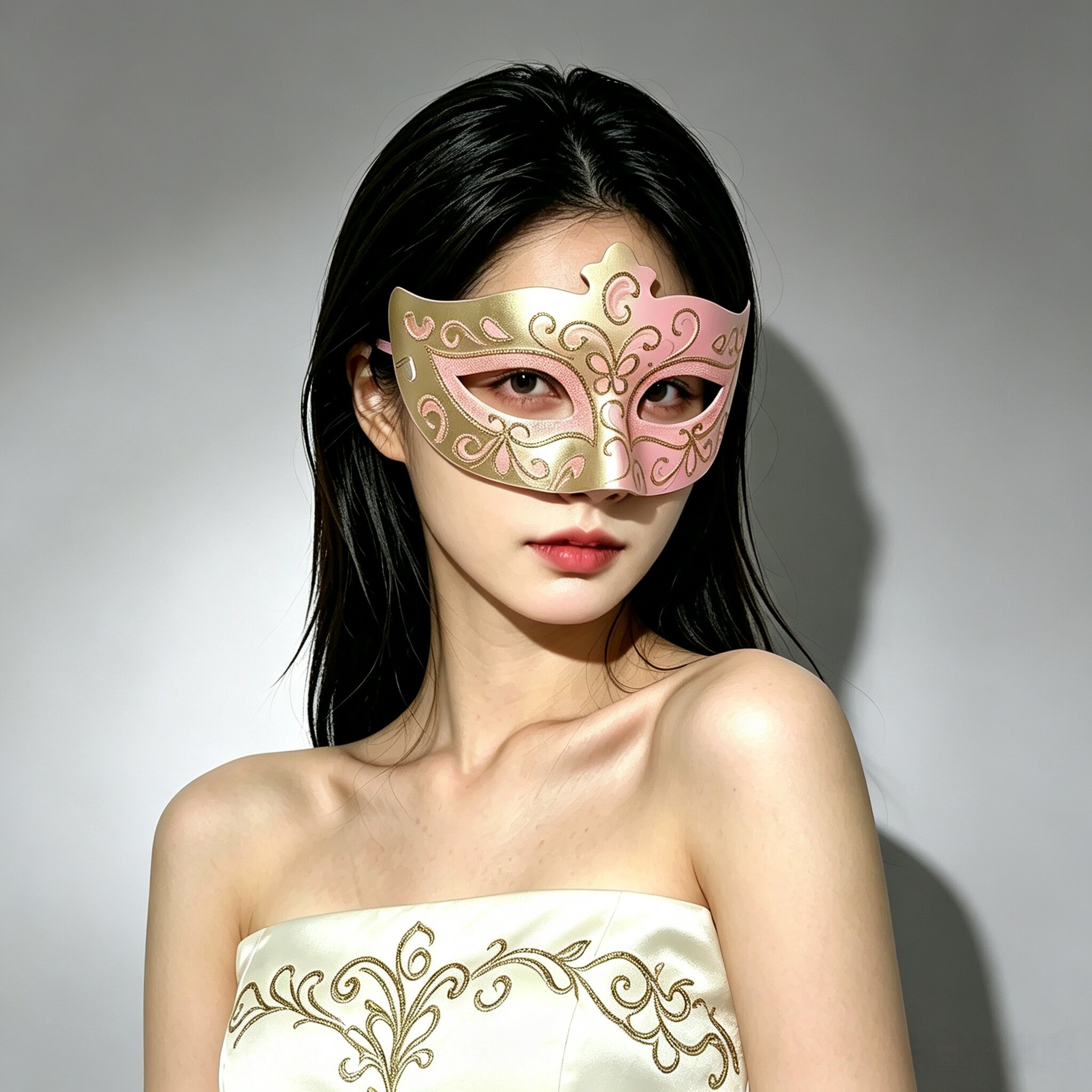 少女粉威尼斯面具成人万圣节化妆舞会酒吧派对半脸假面罩装扮道具