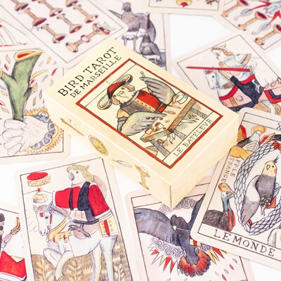 鹦鹉小鸟马赛塔罗牌 bird tarot de marseille deck