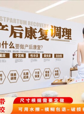 产后康复推理的好处美容院产后修复的重要性装饰画腹直肌分离海报