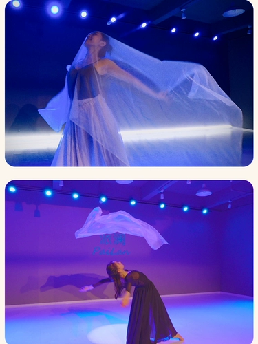 Белый прозрачный танец шарф пряжи будет расцветать облачный голов головы марлей