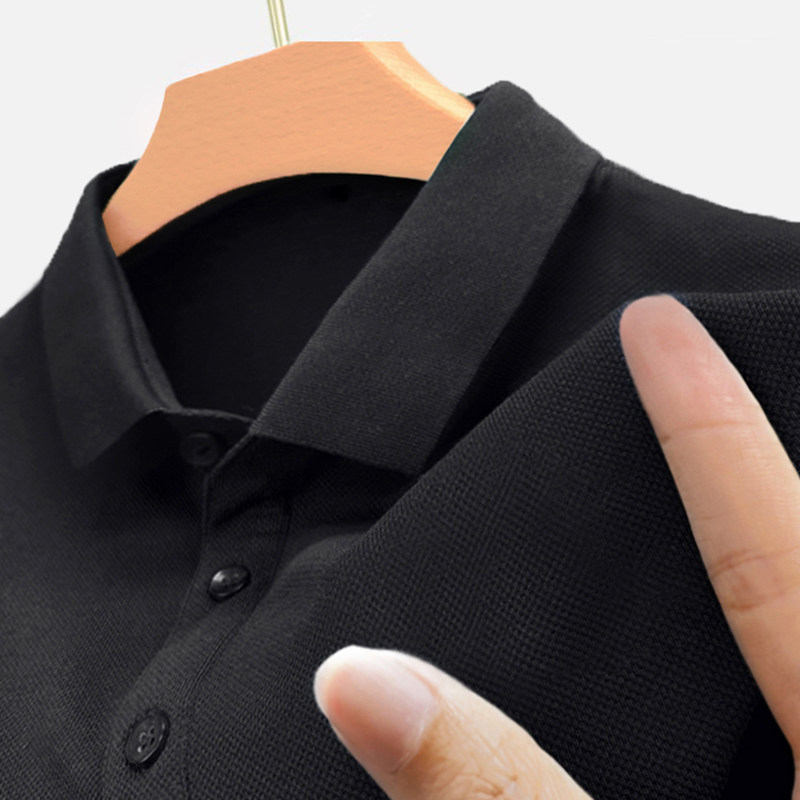 MENS LAPEL POLO SHIRT WORN BY CLEARANCE AND LEAKAGE BUSINESS PLUS SIZE DIRT RESISTANT AND WEARABLE SHORT-SLEEVED T-SHIRT AS A BASE