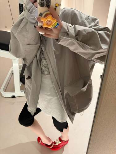 【江陵夹克】松弛立领私服夹克外套上衣 立体大口袋+棉亚麻莱赛尔