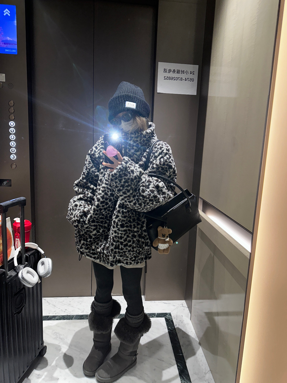 保暖加绒豹纹毛毛上衣！冬季款豹纹摇粒绒立领拉链外套加厚棉衣