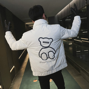 社会小伙羽绒服保暖外套修身羽绒衣 A343-CF45-P155 控185 黑2图片