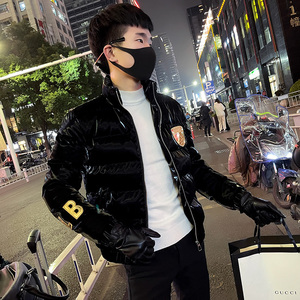 社会精神小伙冬季加厚保暖棉服男潮棉袄A343-CF55-P138 控178 黑图片