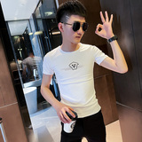 2021新款小码短袖T恤衫社会小伙半袖A343-TX214-P38控58黑，男装T恤，电商A343