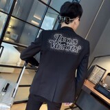 秋冬社会小伙修身小西装男西服外套A343-XZ10黑，男装西服，电商A343