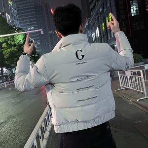 冬季社会小伙棉衣男外套修身保暖棉服 灰1 A343-CF59-P118图片