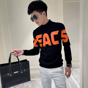社会小伙潮流ins加绒加厚高领卫衣男上衣A343-WY70-P68控98黑