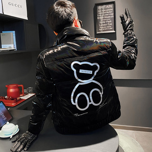 社会小伙羽绒服保暖外套修身羽绒衣 A343-CF45-P155 控185 黑2图片