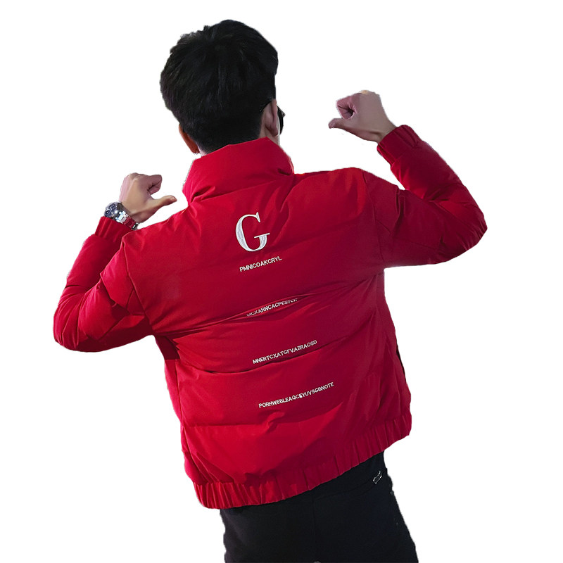 冬季社会小伙棉衣男外套修身保暖棉服灰1A343-CF59-P118,男装棉衣,电商A343