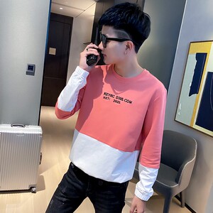 秋季社会精神小伙圆领ins卫衣潮流男 A343-WY48 粉1图片