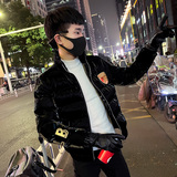 社会精神小伙冬季加厚保暖棉服男潮棉袄A343-CF55-P138控178黑2，男装棉衣，电商A343