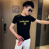 TX203-P35控58短袖T恤衫社会小伙半袖修身tee白，男装T恤，电商A343