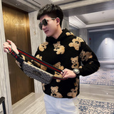 社会小伙潮流ins修身加厚卫衣男上衣A343-WY68-P75控105黑，男装卫衣，电商A343