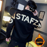 冬季男外套ins网红修身社会小伙加绒呢子夹克A343-JK65-P125白1，男装夹克，电商A343