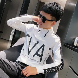 秋季社会精神小伙修身ins卫衣潮流男 A343-WY51 黑1图片