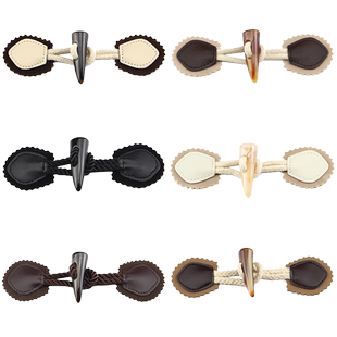 时尚大衣牛角扣子配件儿童毛衣扣羊羔毛外套纽扣女风衣牛角皮对扣