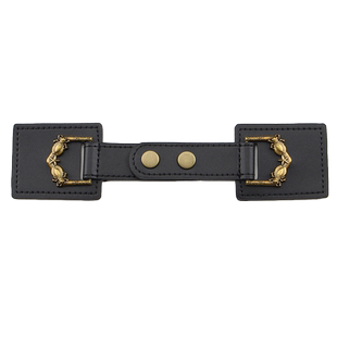 纽扣羊羔毛大衣皮扣配件外套领扣金属皮对扣黑色风衣装饰搭扣辅料