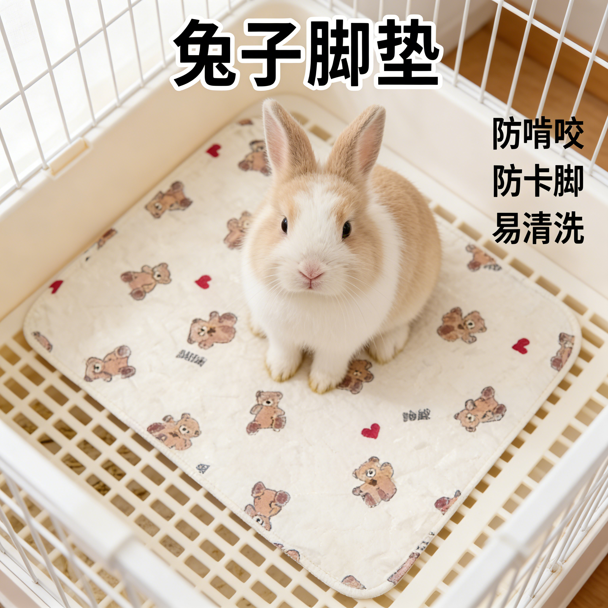 兔子脚垫侏儒专用防啃咬加厚防潮耐磨可清洗睡觉宠物笼垫神器用品,宠物/宠物食品及用品,兔兔脚垫,淘宝优惠券,粉丝福利购,淘宝优惠卷