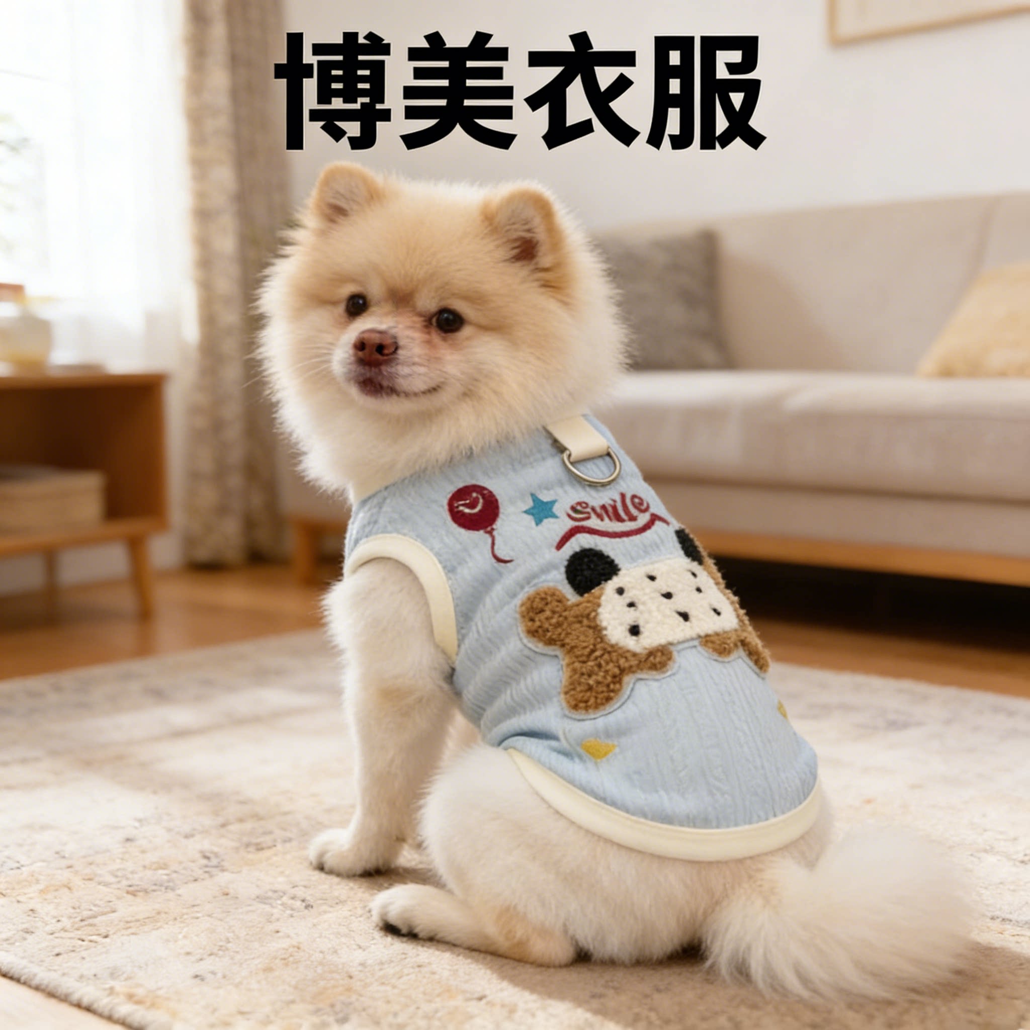 博美专用衣服春夏季薄款中小型犬可牵引防掉毛宠物腊肠狗背心服饰图片