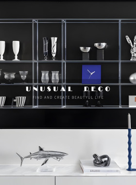 红酒杯鲨鱼模型烛台黑白组合摆件